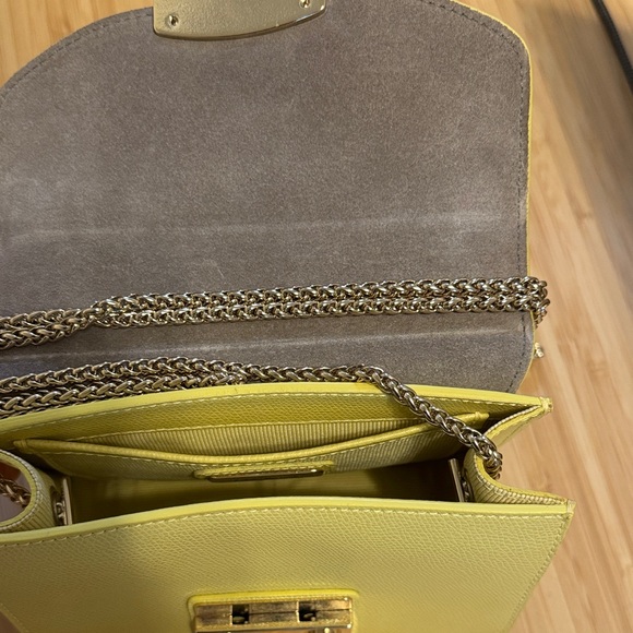 Furla Lemon Leather Clutch